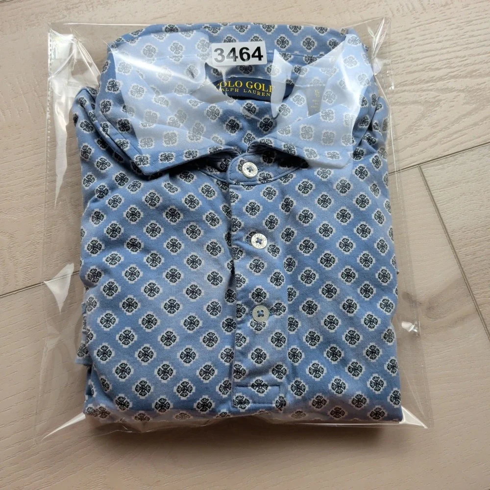 Polo Golf Ralph Lauren‎ Polo Shirt Mens XL Floral All Over Print Blue